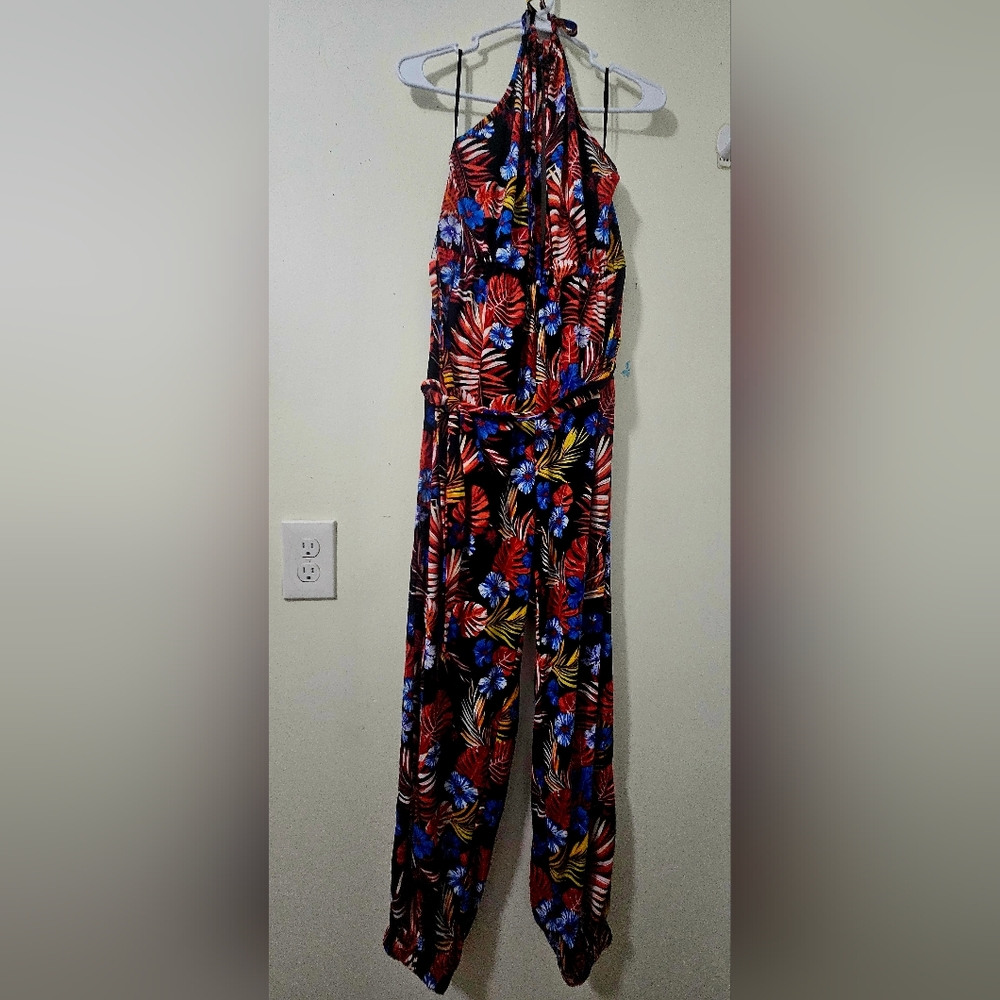 Floral Halter Jumpsuit
